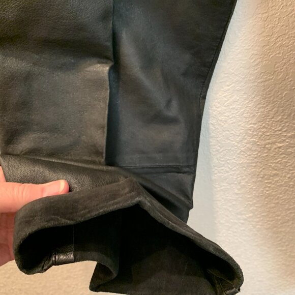 Phillipe Marcel leather high waisted pants size 34 excellent condition black - Picture 7 of 10
